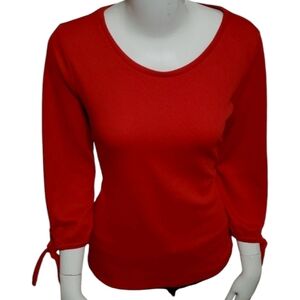 Liz Claiborne Red 3/4 Sleeve Top